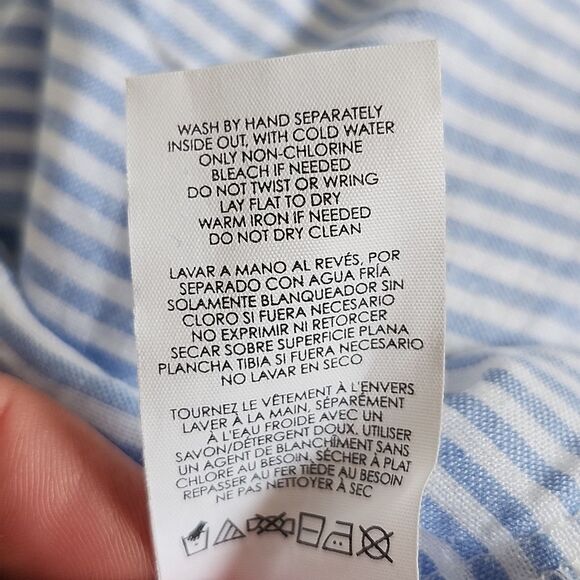 CAbi Style #5600 Windward Reversible Striped Nautical Linen Blend Top, XS - Picture 13 of 13